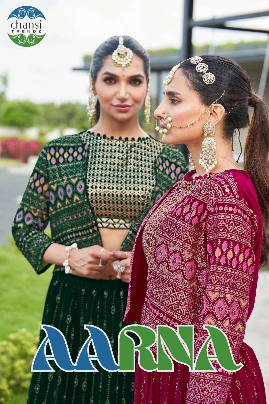 CHANSI TRENDZ AARNA PURE GEORGETTE EMBROIDERY LEHENGAS-00303