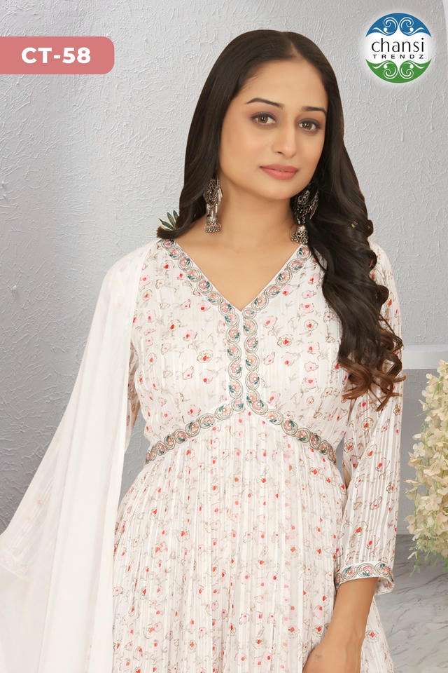 CHANSI TRENDZ ADITRI PURE GEORGETTE COTTON DRESSES-00303