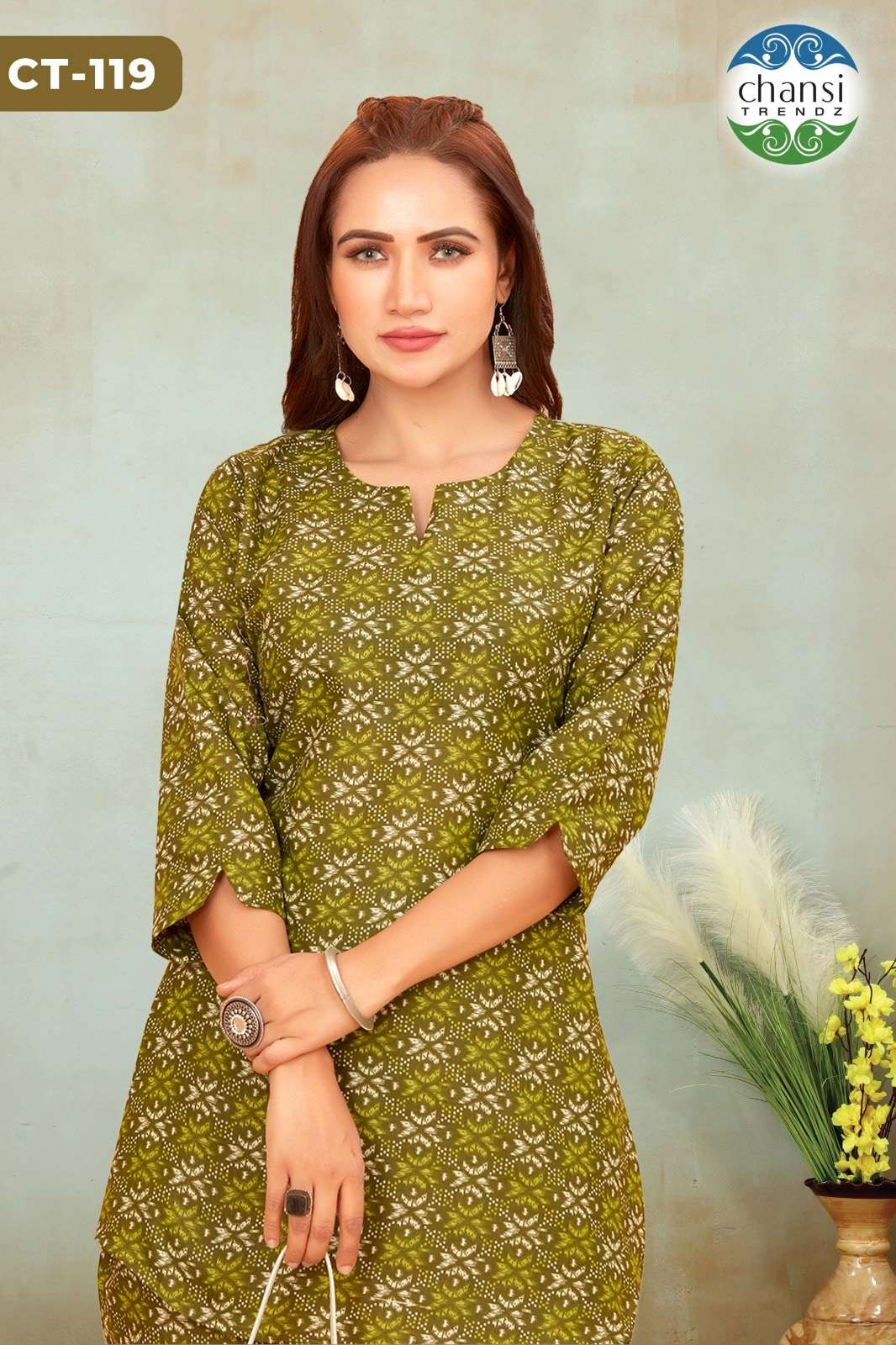 CHANSI TRENDZ DHRUTHI PURE COTTON PRINTED CO-ORD SET-00303