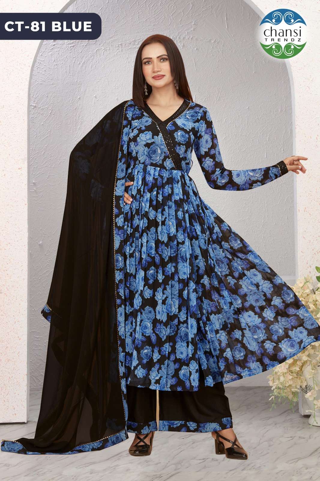CHANSI TRENDZ HARINI PURE GEORGETTE PRINTED DRESSES-00303