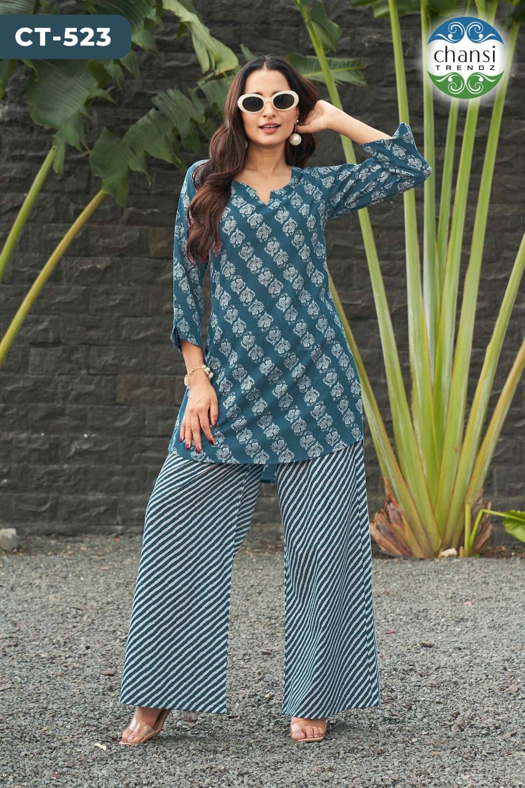 CHANSI TRENDZ SIDDHALAKSHMI PURE COTTON PRINTED KURTIS-00303