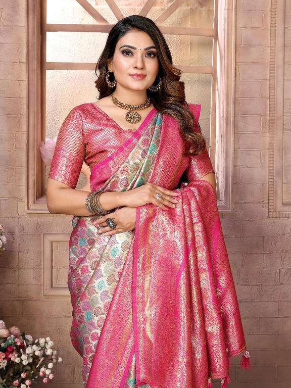 CHATURI VOL-01 BY ASLIWHOLESALE DESIGNER SILK ZARI WEAVING SAREES-00125