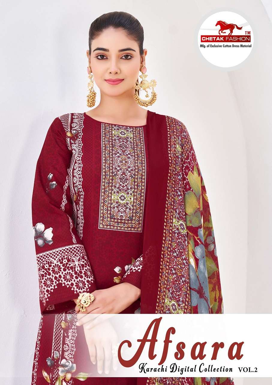 CHETAK FASHION AFSANA VOL-2 2001 TO 2008 SERIES PURE COTTON PRINTED PAKISTANI DRESSES-00015