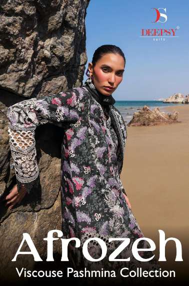 DEEPSY SUIT AFROZEH 1471 TO 1478 SERIES PURE VISCOSE PASHMINA EMBROIDERY PAKISTANI DRESSES-00201
