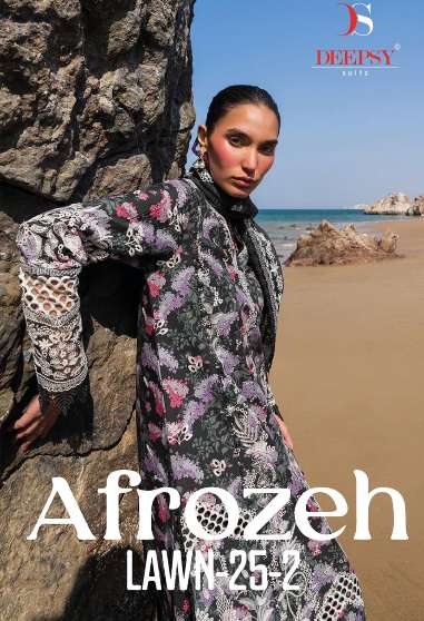 DEEPSY SUIT AFROZEH LAWN-25 VOL-02 1471 TO 1478 SERIES PURE COTTON PRINTED PAKISTANI DRESSES-00201