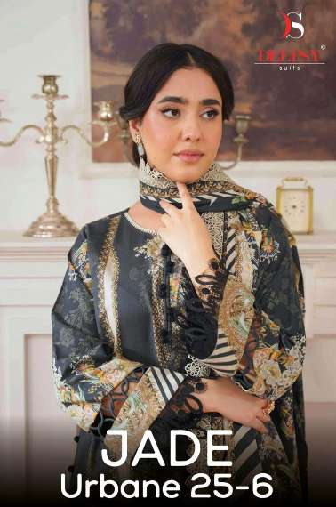 DEEPSY SUIT JADE URBANE-25 VOL-06 1511 TO 1518 SERIES PURE COTTON EMBROIDERY PAKISTANI DRESSES-00011