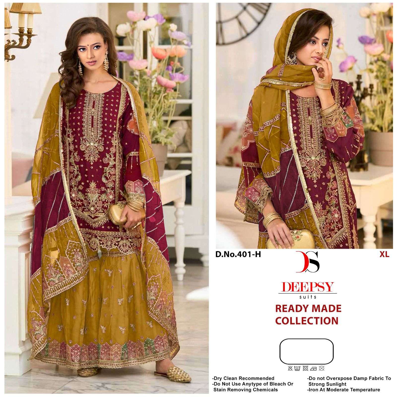 DEEPSY SUITS D-401 PURE ORGANZA EMBROIDERY PAKISATNI DRESS-00201