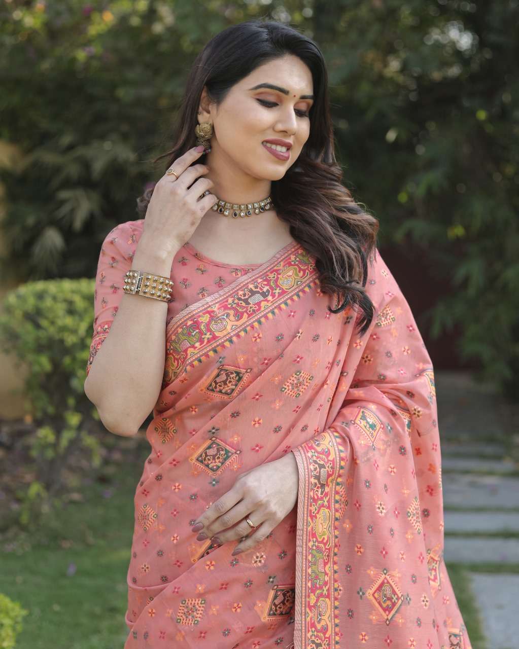 DULARI BY ASLIWHOLESALE DESIGNER PURE PASHMINA PRINTED SAREES-00125