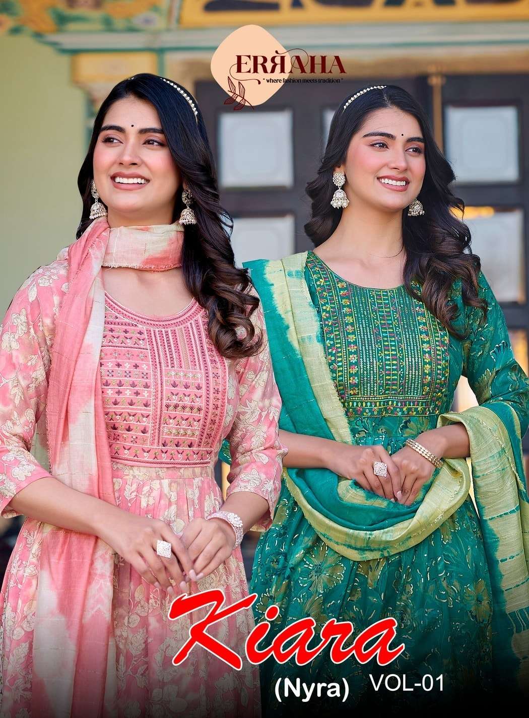 ERRAHA KIARA VOL-1  501 TO 508 SERIES PURE RAYON EMBROIDERY DRESSES-00015