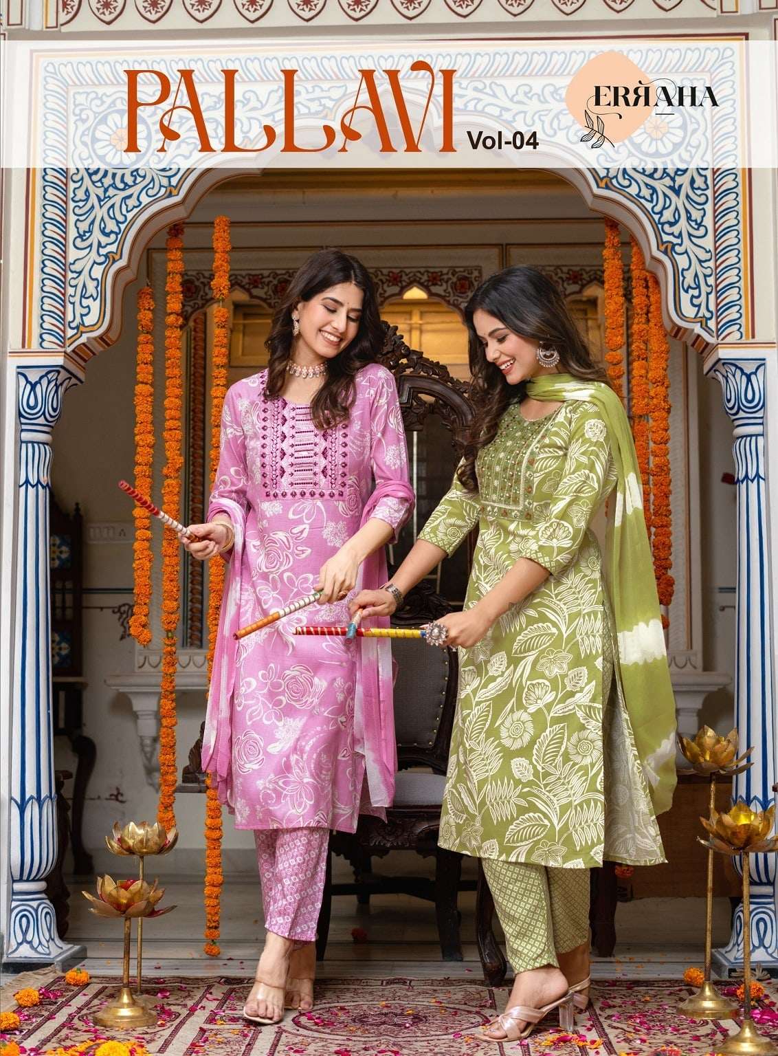 ERRAHA PALLAVI VOL-4 131 TO 138 SERIES PURE RAYON EMBROIDERY DRESSES-00015