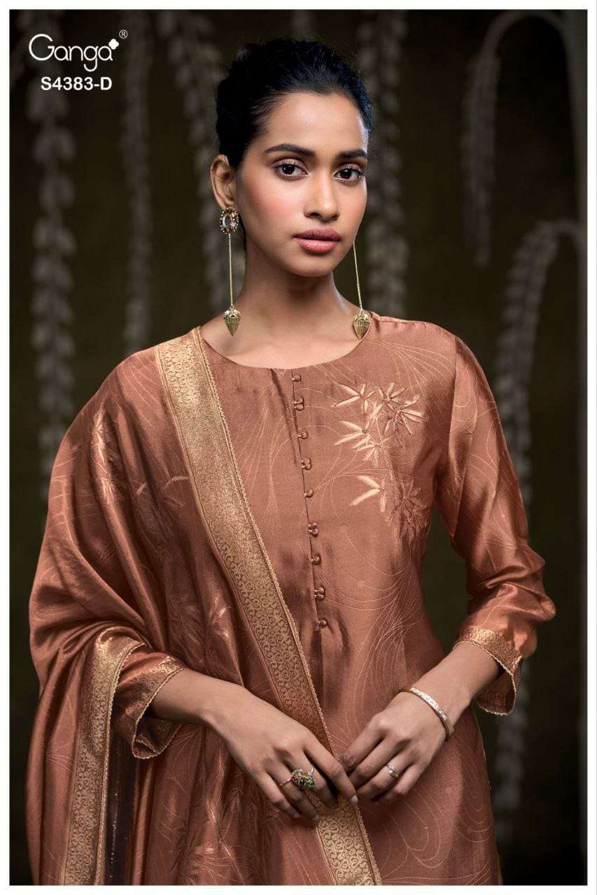 GANGA FASHION HRIDAYA PURE VISCOSE SILK EMBROIDERY DRESSES-00252