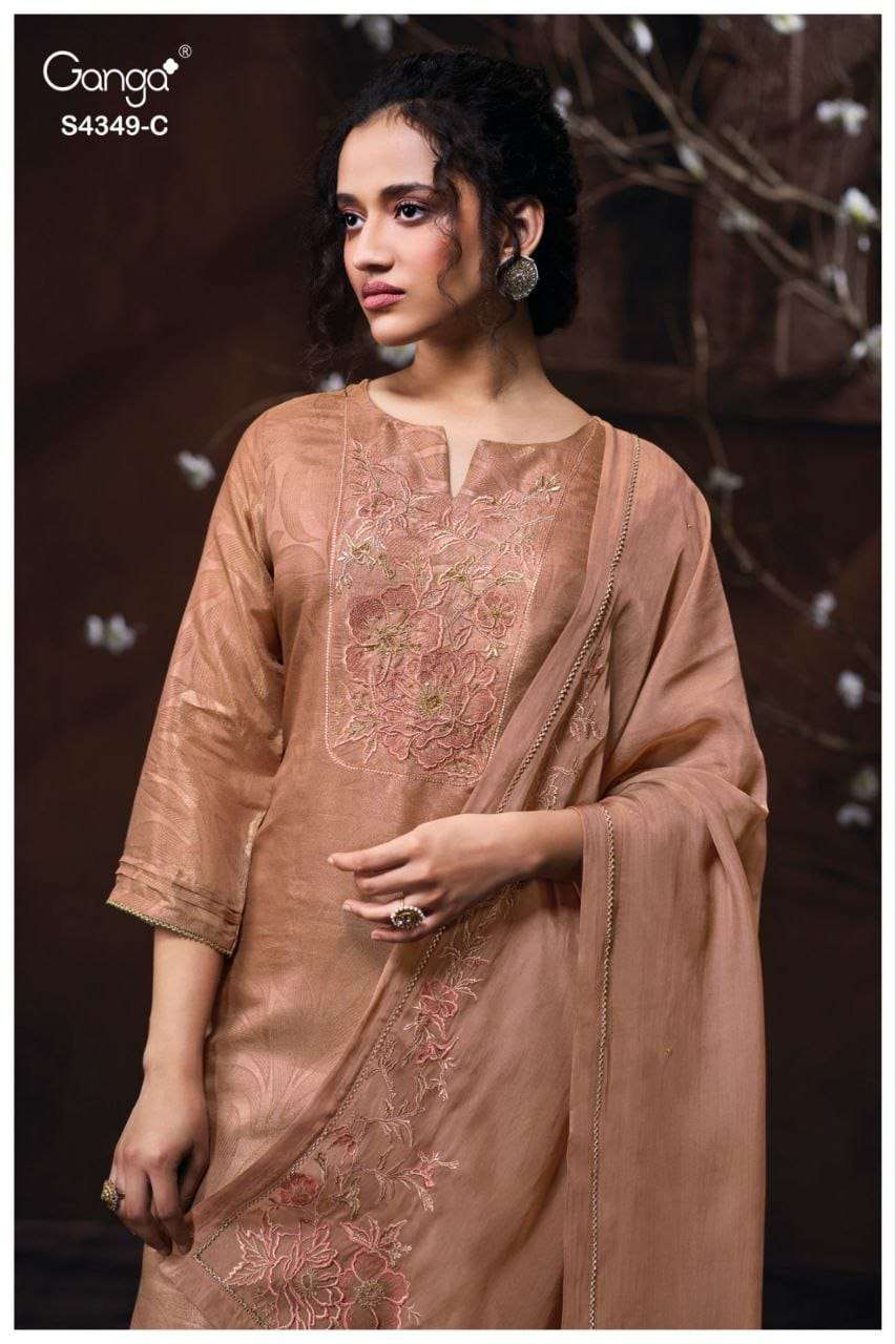 GANGA FASHION MIYARA PURE VISCOSE SILK EMBROIDERY DRESSES-00252