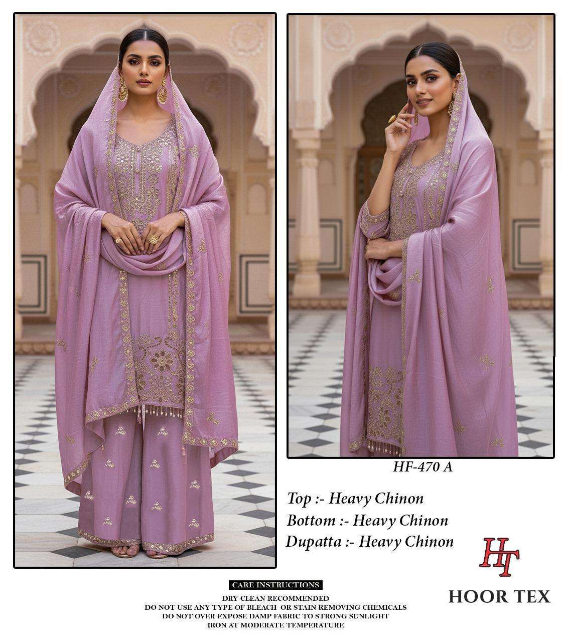 HOOR TEX HF-470 A TO D SERIES PURE CHINON PAKISTANI DRESSES-00020