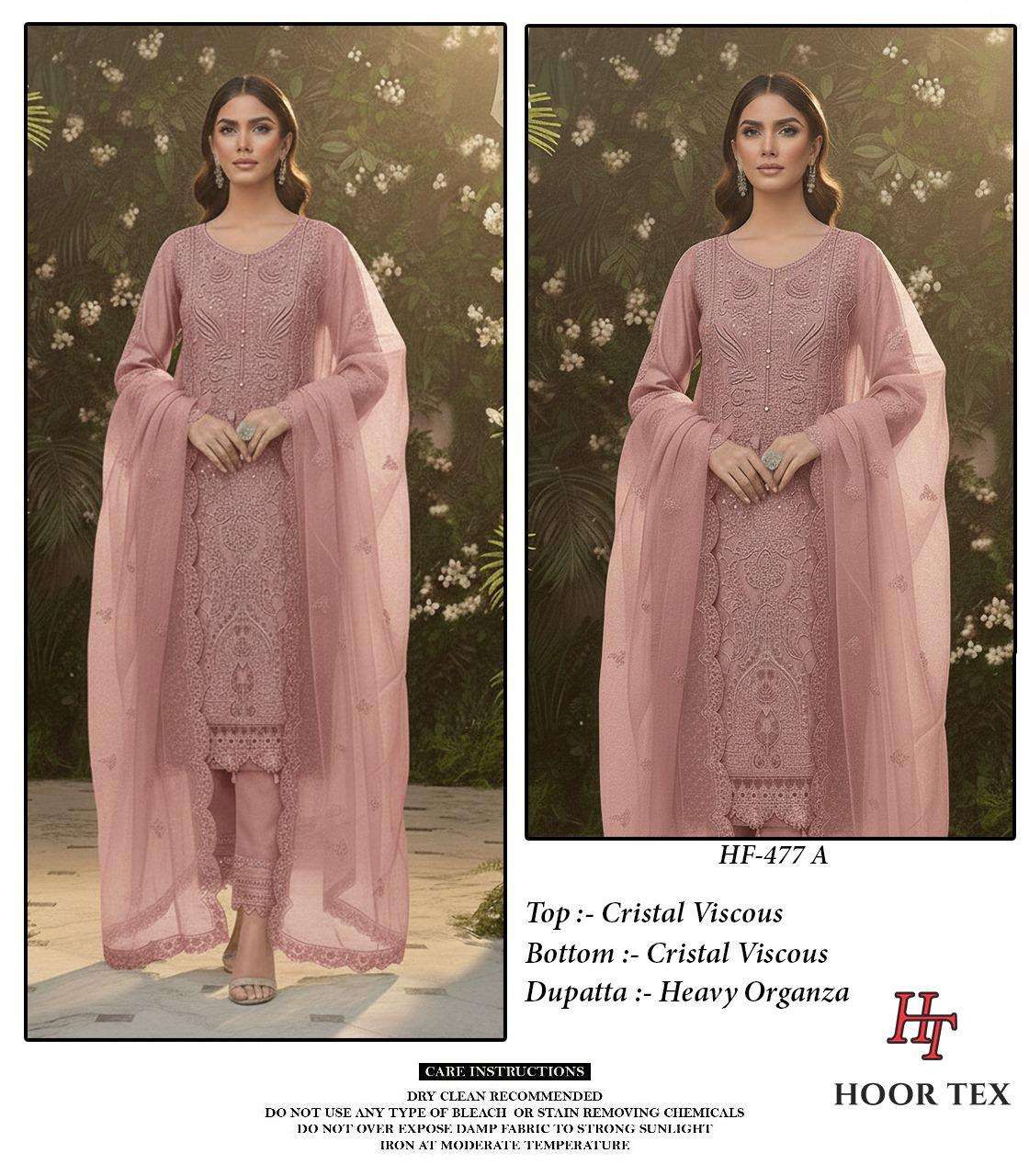 HOOR TEX HF-477 A TO D SERIES PURE VISCOSE EMBROIDERY PAKISTANI DRESSES-00020
