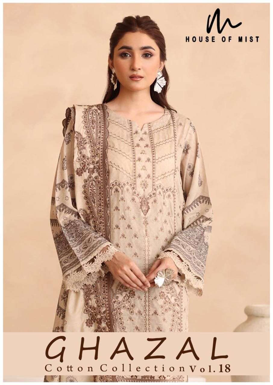 HOUSE OF MIST GHAZAL VOL-18 171 TO 176 SERIES PURE COTTON PRINTED PAKISTANI DRESSES-00062