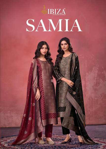 IBIZA SAMIA 1581 TO 1584 SERIES PURE SILK JACQUARD PAKISTANI DRESSES-00028