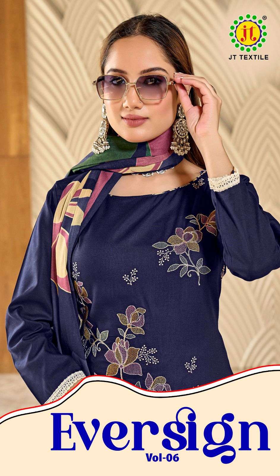JT TEXTILE EVERSIGN VOL-06 6001 TO 6005 SERIES PURE RAYON PRINTED DRESSES-00201