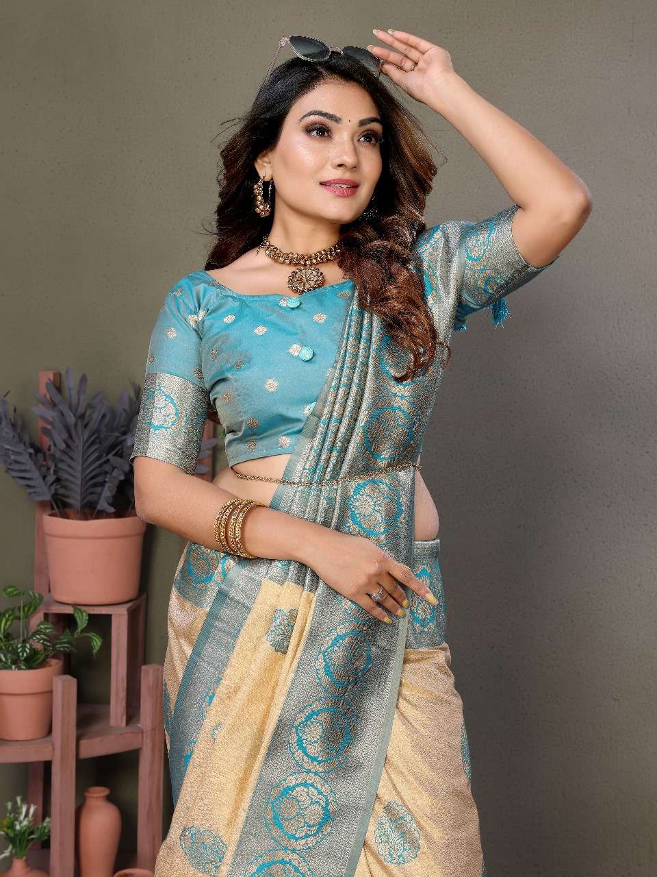 JUGANI BY ASLIWHOLESALE DESIGNER PURE VISCOSE SILK EMBROIDERY SAREES-00125