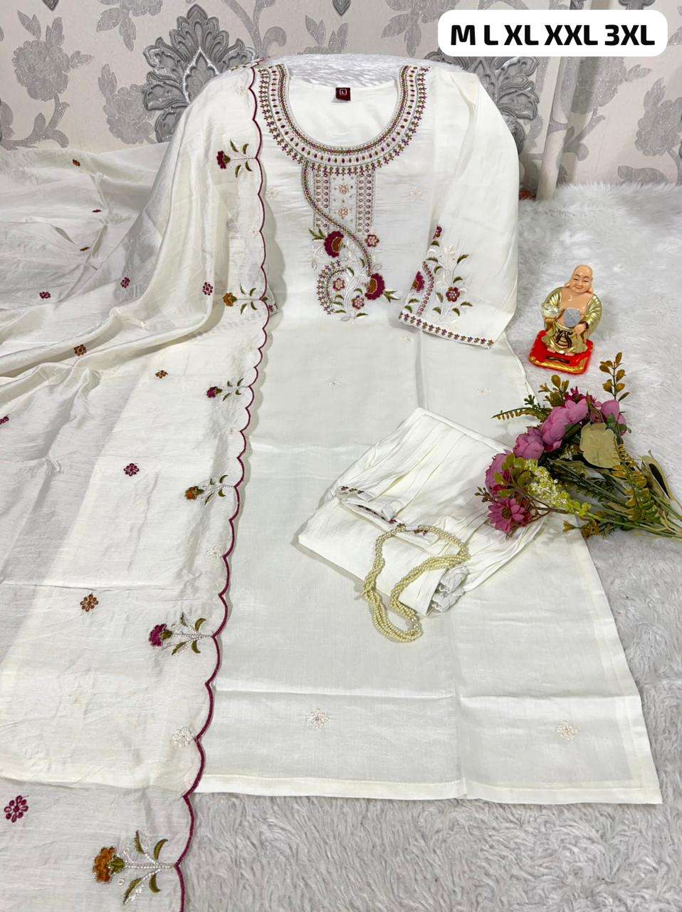 JYOTI VOL-342 BY ASLIWHOLESALE DESIGNER PURE VISCOSE SILK EMBROIDERY DRESSES-00233
