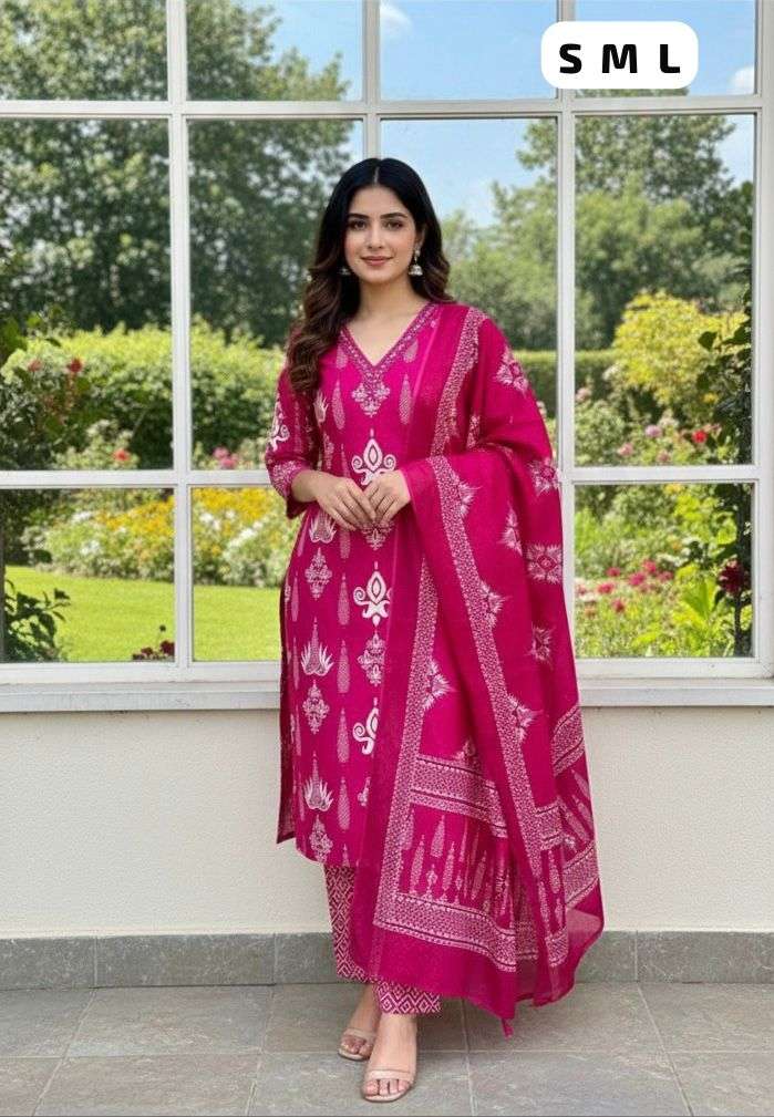 JYOTI VOL-344 BY ASLIWHOLESALE DESIGNER PURE COTTON EMBROIDERY DRESSES-00233