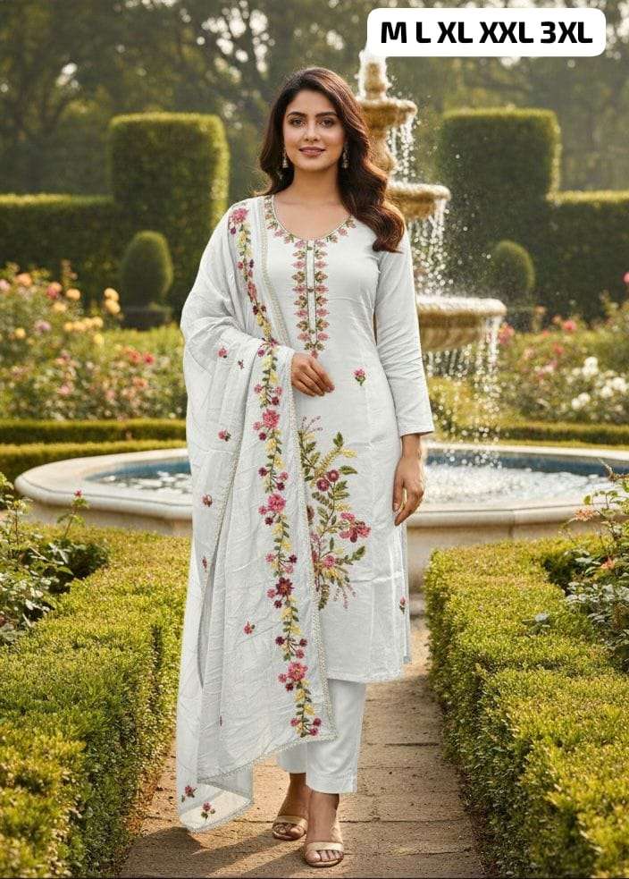 JYOTI VOL-358 BY ASLIWHOLESALE DESIGNER PURE ROMAN SILK EMBROIDERY DRESSES-00233