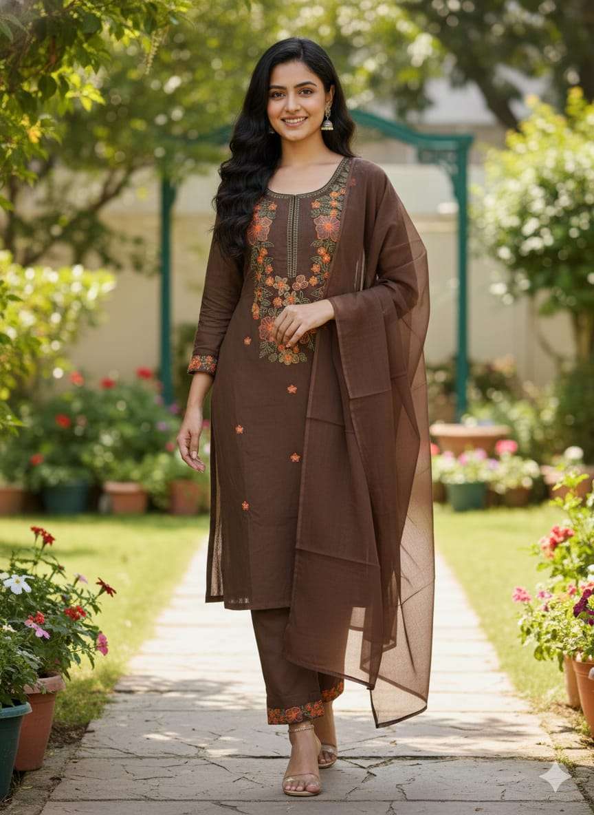 JYOTI VOL-372 BY ASLIWHOLESALE DESIGNER PURE COTTON EMBROIDERY DRESSES-00233