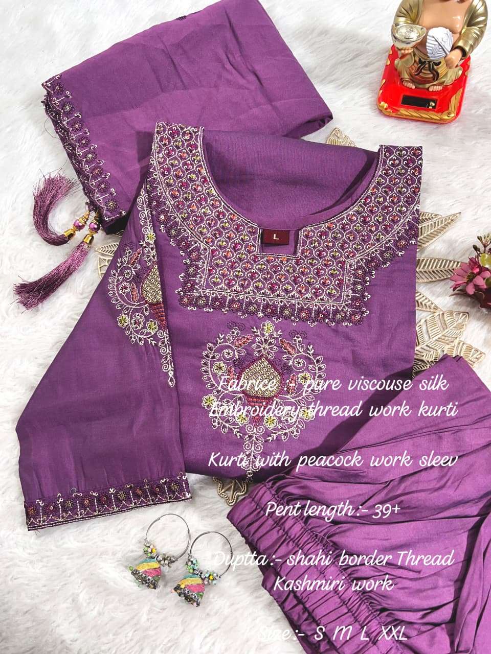 JYOTI VOL-376 BY ASLIWHOLESALE DESIGNER PURE CHANDERI SILK EMBROIDERY DRESSES-00233