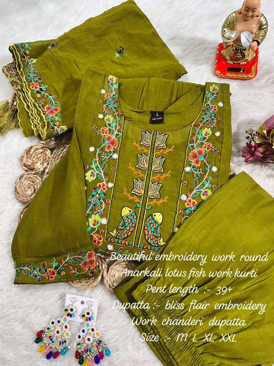 JYOTI VOL-380 BY ASLIWHOLESALE DESIGNER PURE CHANDERI EMBROIDERY DRESSES-00233