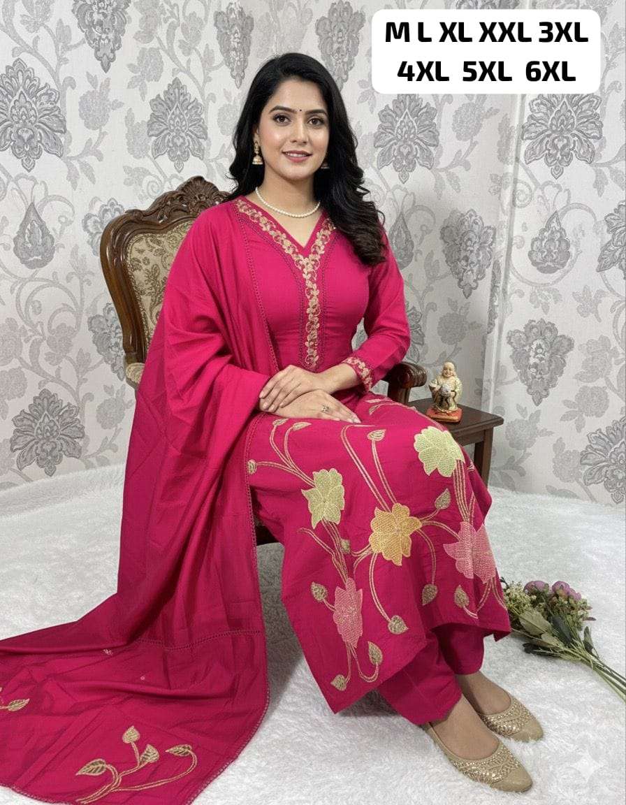 JYOTI VOL-388 BY ASLIWHOLESALE DESIGNER PURE ROMAN SILK EMBROIDERY DRESSES-00233