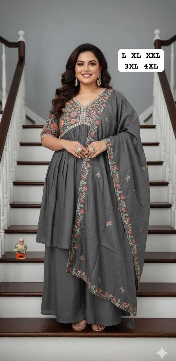 JYOTI VOL-390 BY ASLIWHOLESALE DESIGNER PURE MASLIN SILK EMBROIDERY DRESSES-00233