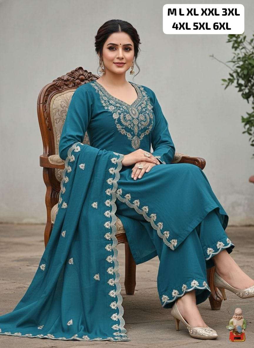 JYOTI VOL-393 BY ASLIWHOLESALE DESIGNER PURE VISCOSE EMBROIDERY DRESSES-00233