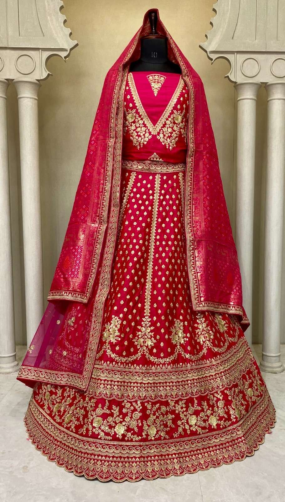 KF-2103 COLOUR BY ASLIWHOLESALE DESIGNER PURE SILK LEHENGA-00317
