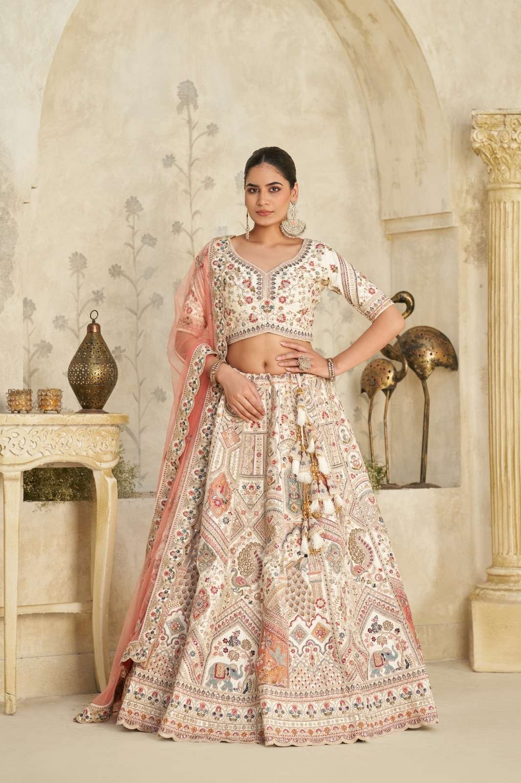 KF-2111 COLOUR BY ASLIWHOLESALE DESIGNER PURE SILK EMBROIDERY LEHENGAS-00317