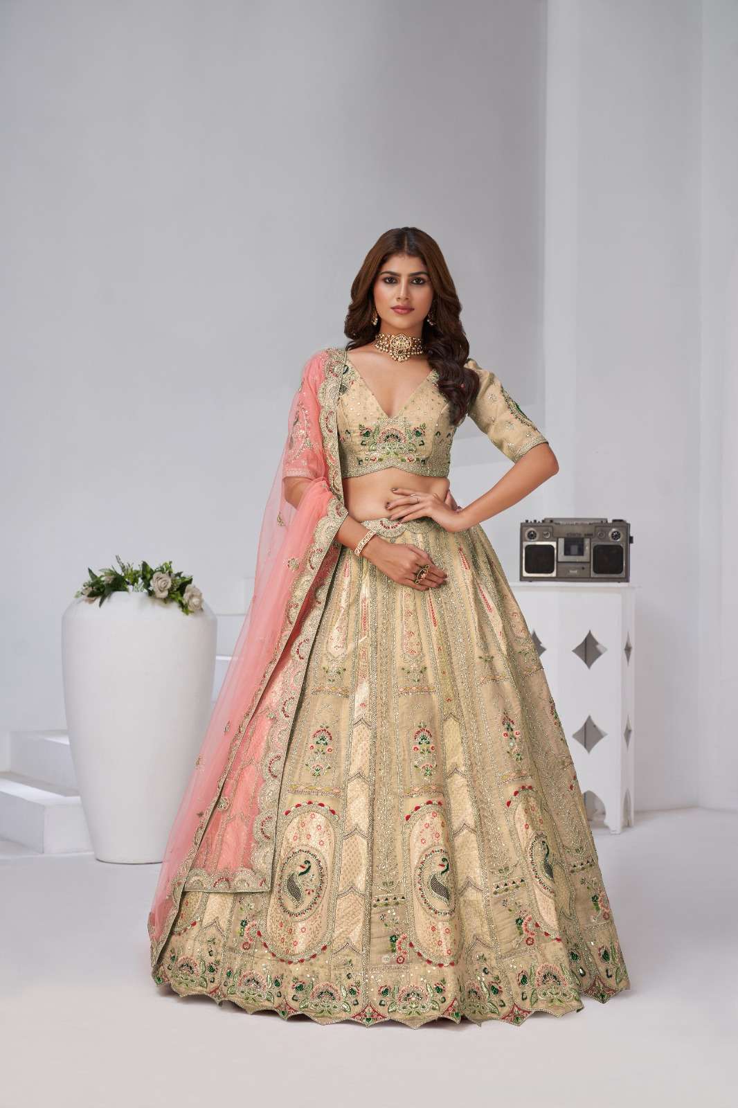 KF-2151 COLOUR BY ASLIWHOLESALE DESIGNER PURE  BANARASI SILK LEHENGAS-00317
