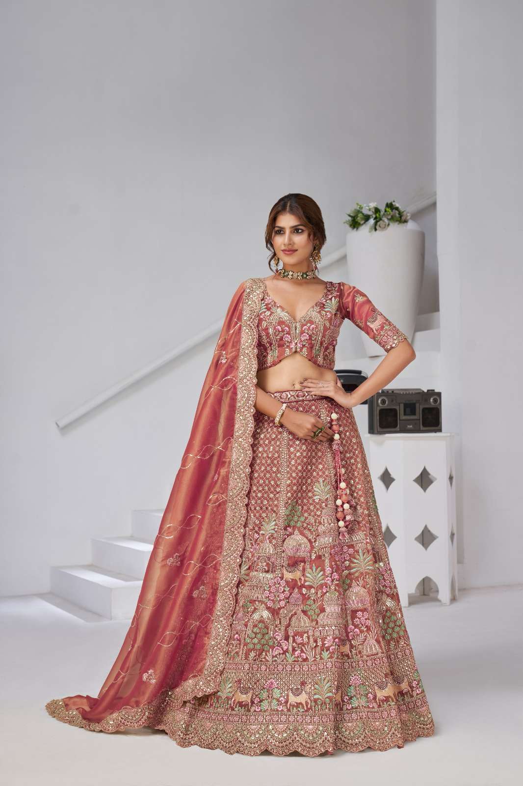 KF-2156 COLOUR BY ASLIWHOLESALE DESIGNER PURE ORGANZA BRIDAL LEHENGAS-00317