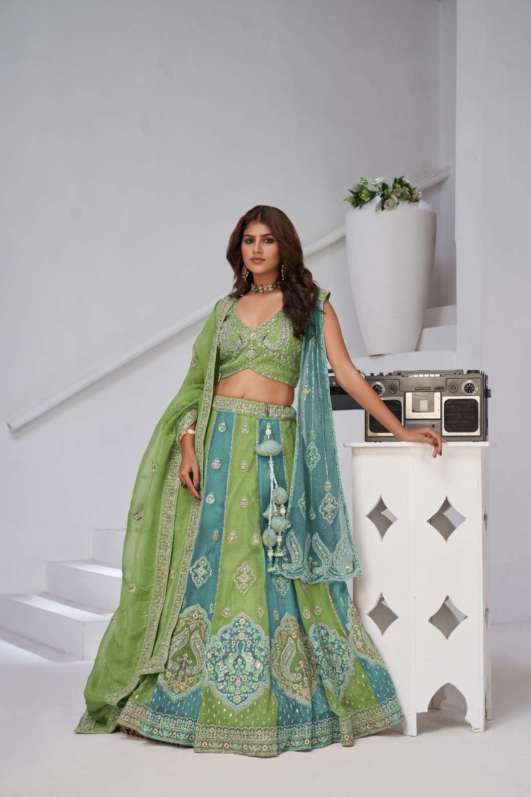 KF-2170 COLOUR BY ASLIWHOLESALE DESIGNER PURE GEORGETTE LEHENGAS-00317