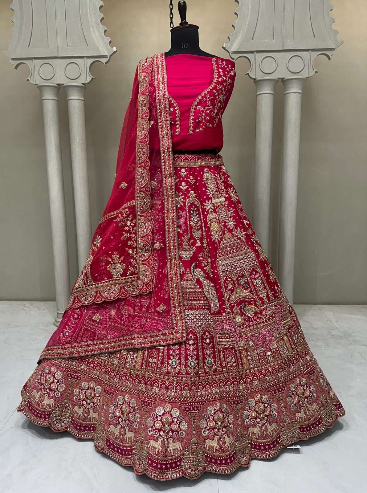 KF-2196 COLOUR BY ASLIWHOLESALE DESIGNER PURE SILK EMBROIDERY LEHENGAS-00317