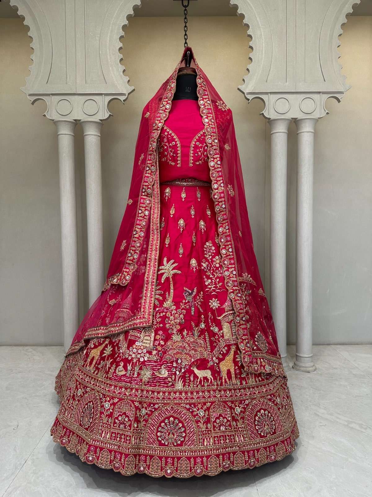 KF-2206 COLOUR BY ASLIWHOLESALE DESIGNER PURE SILK EMBROIDERY LEHENGAS-00317