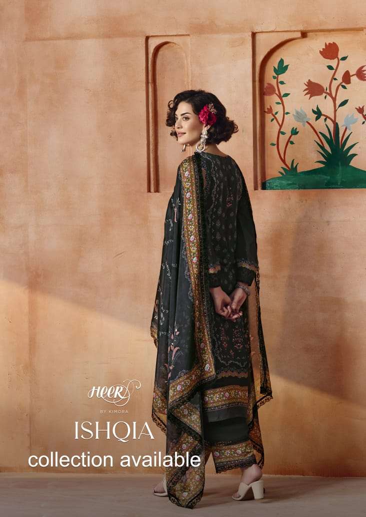KIMOR HEER ISHQIA PURE MUSLIN EMBROIDERY PRINTED DRESSES -00402