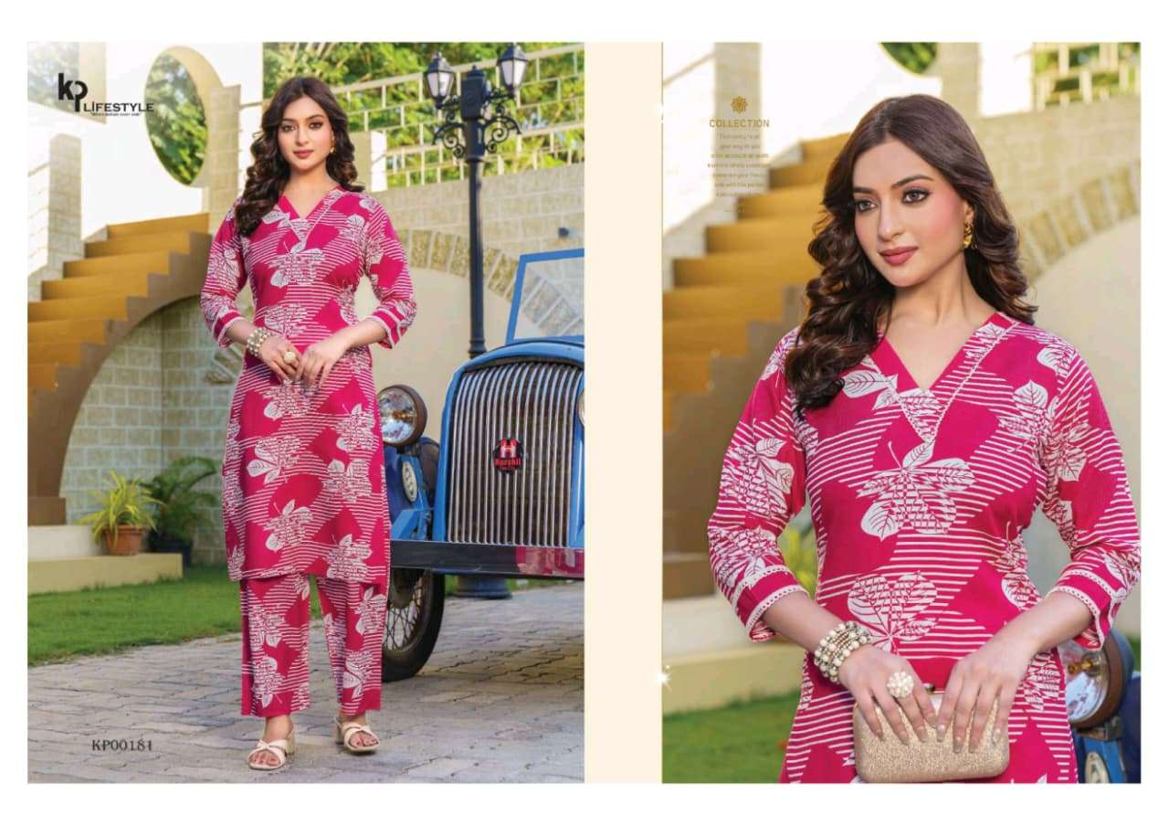 KP LIFESTYLE MEHER VOL-03 176 TO 185 SERIES PURE RAYON PRINTED CO-ORD SET-00014