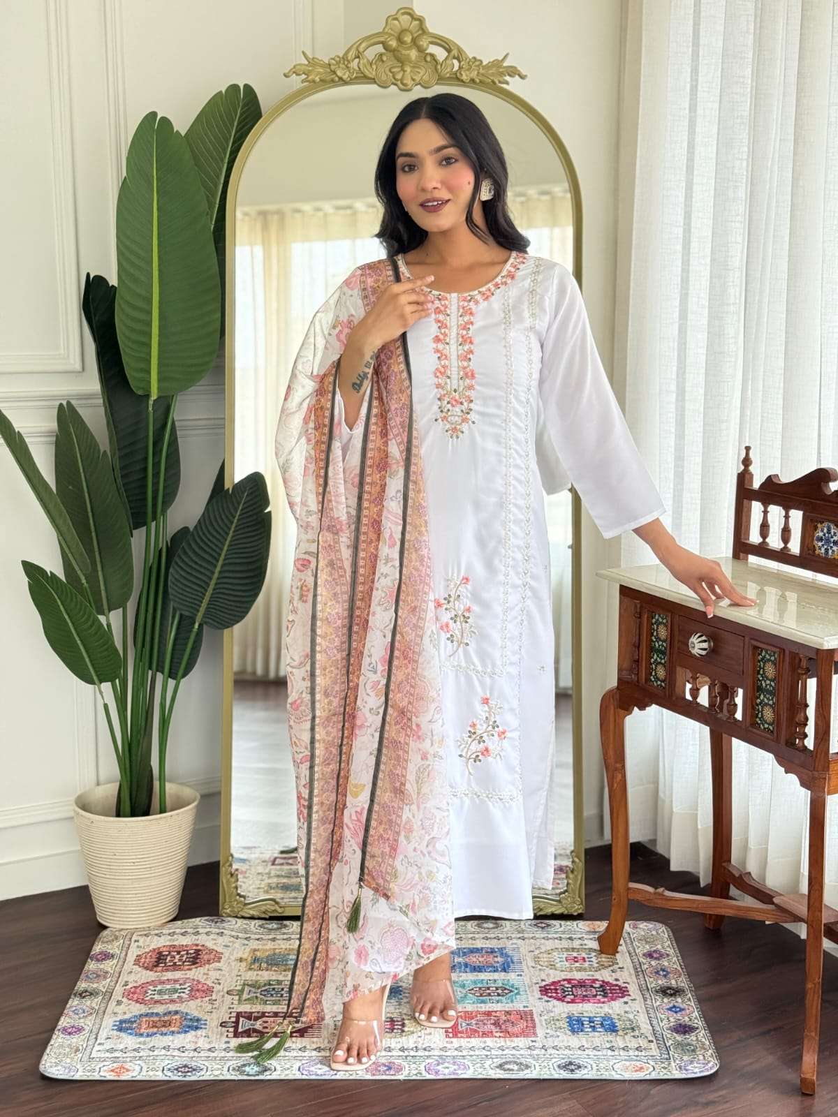 KRIVA VOL-5 BY ASLIWHOLESALE DESIGNER PURE COTTON EMBROIDERY DRESSES-00104