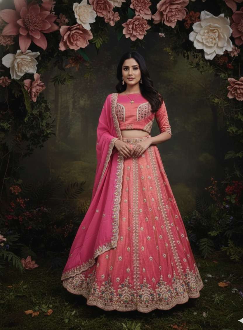 L-2001 SERIES BY ASLIWHOLESALE DESIGNER PURE VISCOSE CREPE LEHENGAS-00137