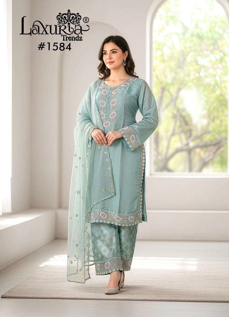 LAXURIA 1584 PURE IMPORTED SATIN EMBROIDERY PAKISTANI DRESSES-00005