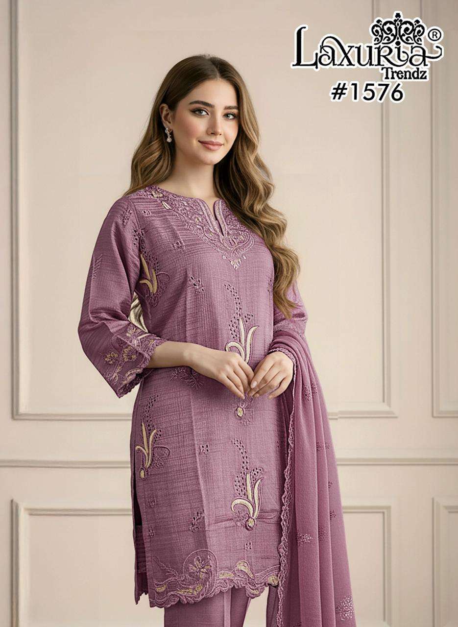 LAXURIA TRENDZ 1576 PURE ORGANZA EMBROIDERY PAKISTANI DRESSES-00005