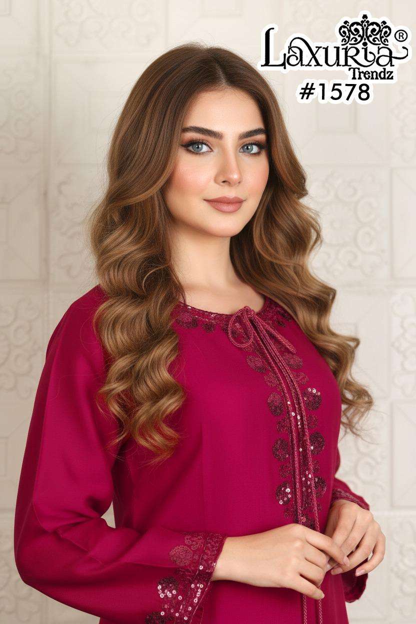 LAXURIA TRENDZ 1578 PURE CHIFFON EMBROIDERY PAKISTANI DRESSES-00005
