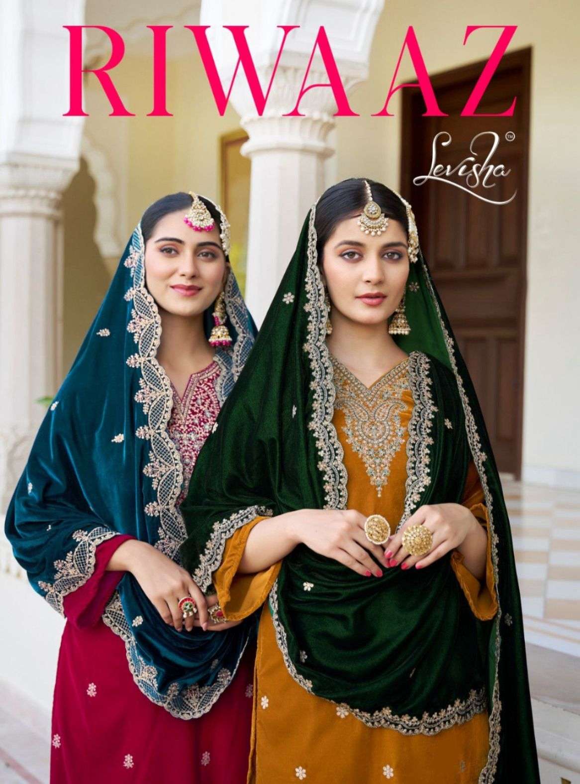 LEVISHA RIWAAZ 2013 TO 2018 SERIES PURE VELVET EMBROIDERY PAKISTANI DRESSES-00062