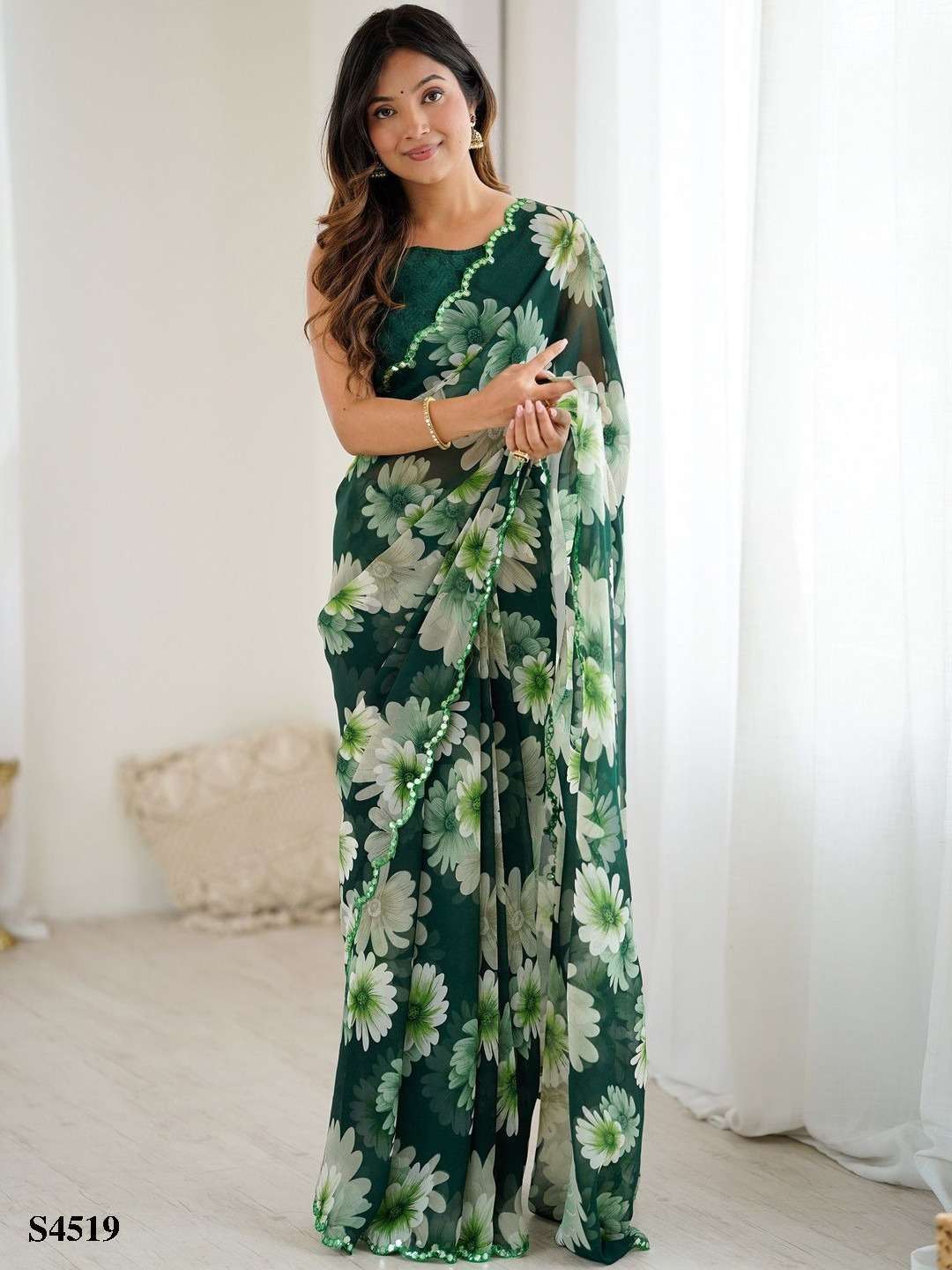 MAHOTSAV AARNA S-4518 TO S-4521 SERIES PURE GEORGETTE PRINTED SAREES-00276