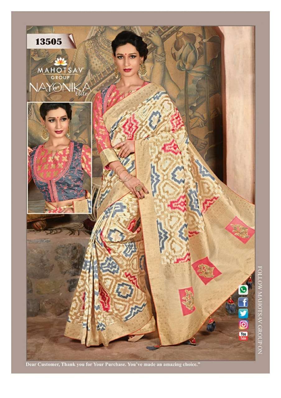 MAHOTSAV NAYONIKA ALL TIME HITS PURE SILK ZARI WEAVING SAREES-00137