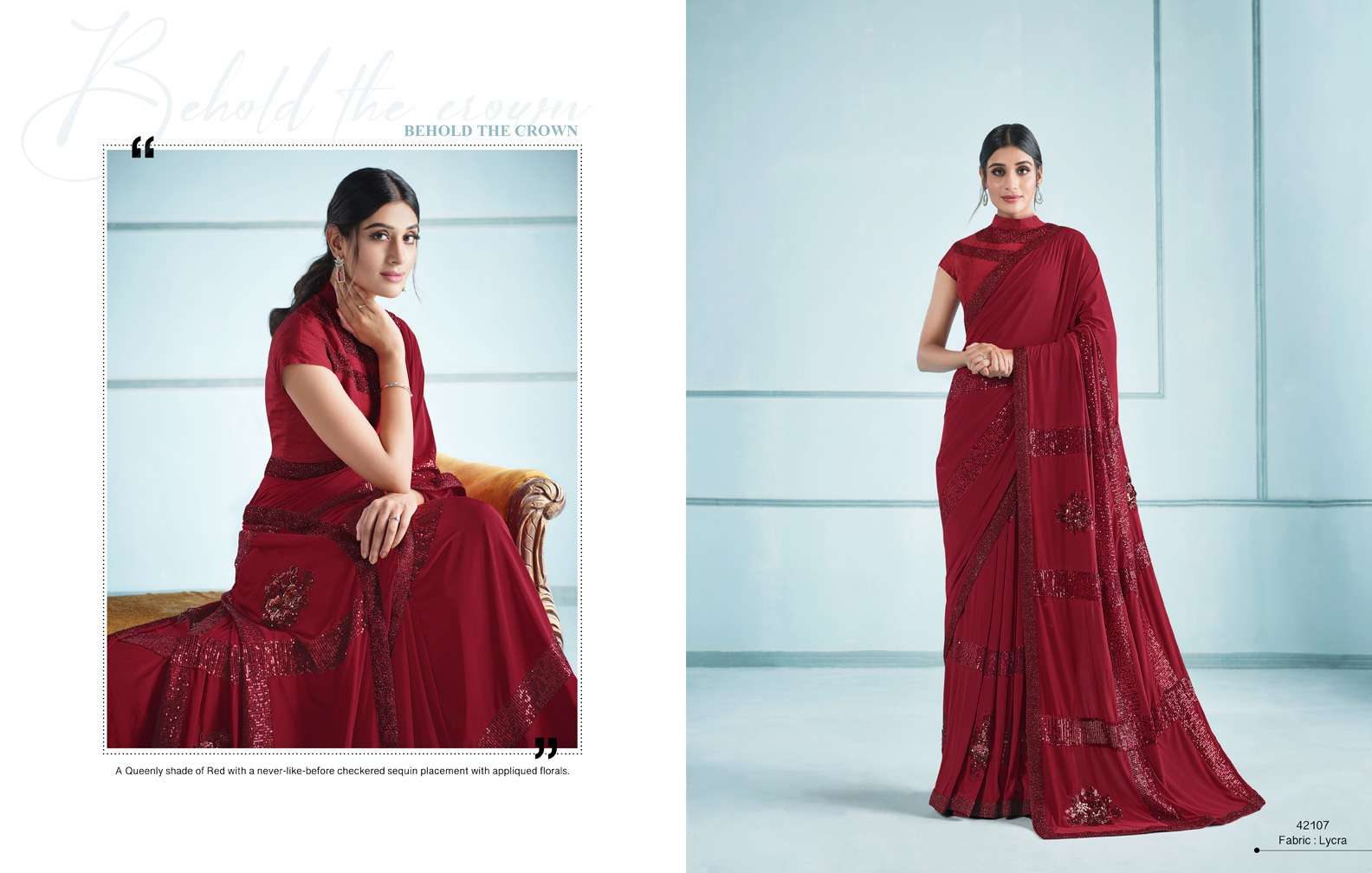 MAHOTSAV NORITA 41800 TO 42100 SERIES PURE LYCRA EMBROIDERY SAREES-00276