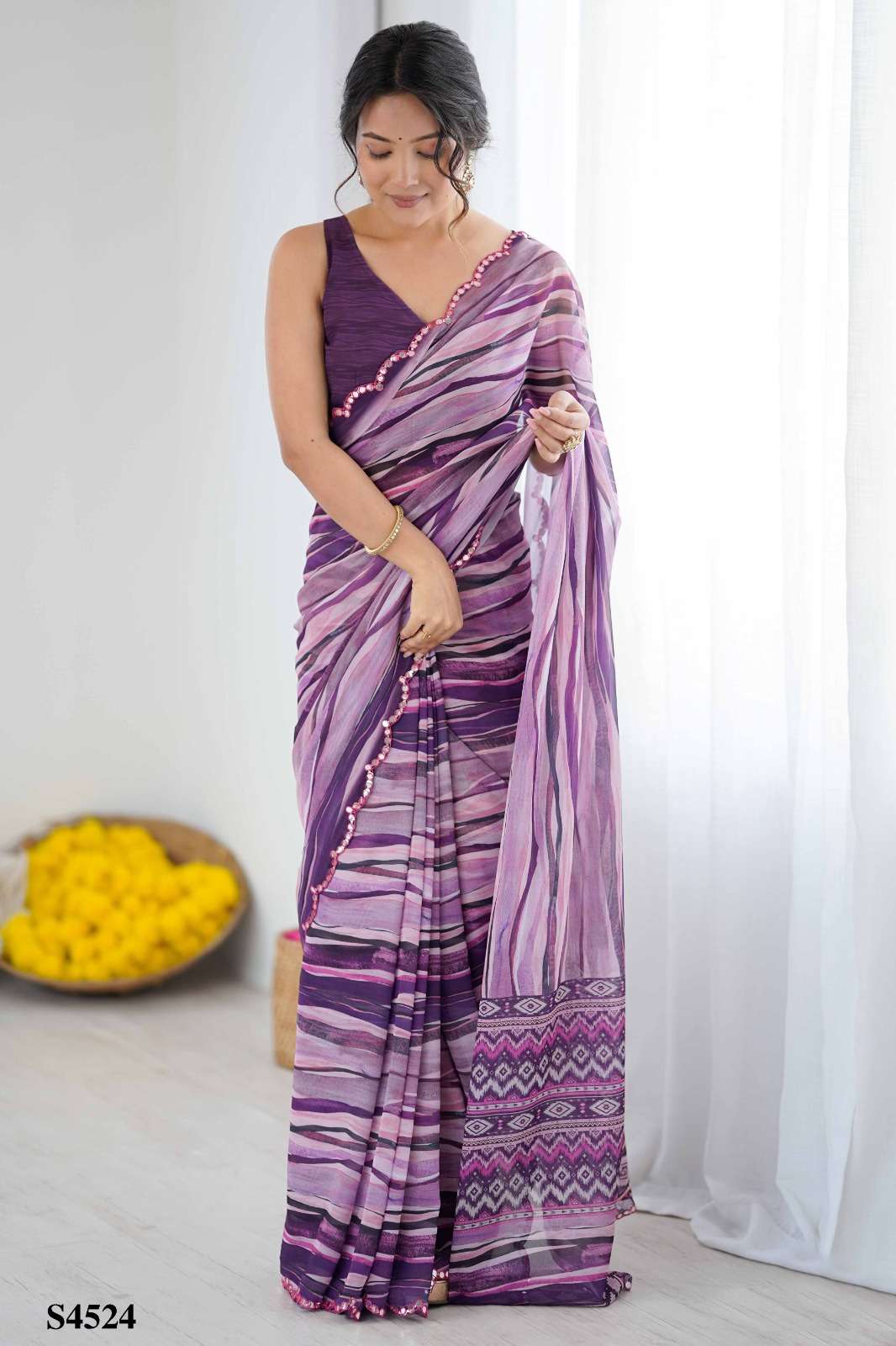 MAHOTSAV RATNAVALI S-4522 TO S-4528 SERIES PURE GEORGETTE PRINTED SAREES-00276